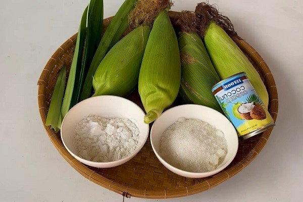 Nguyên liệu nấu chè bắp nước cốt dừa