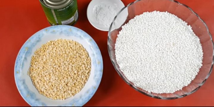 Nguyên liệu nấu cơm nếp đậu xanh
