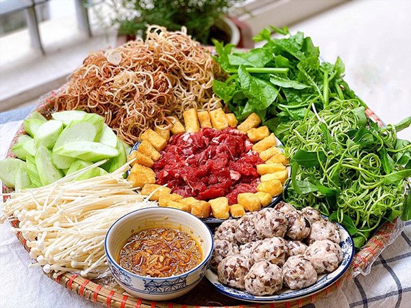 Nguyên liệu nhúng lẩu cua đồng thập cẩm đa dạng