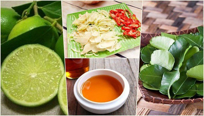 Nguyên liệu pha nước chấm nghêu hấp Thái