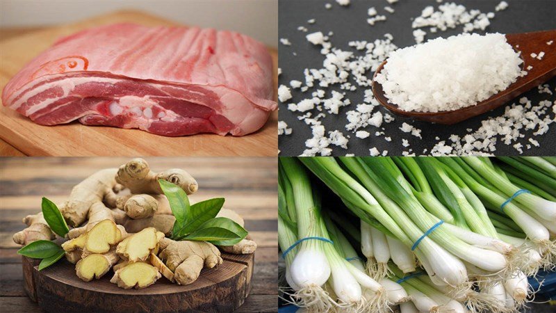 Nguyên liệu tươi ngon cho cách làm thịt ủ muối tại Nấu Chuẩn Ăn Ngon