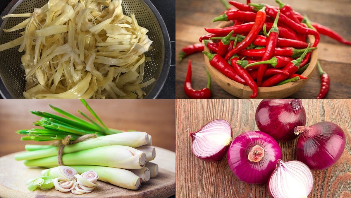 Nguyên liệu tươi ngon cho cách xào mít chín sả ớt