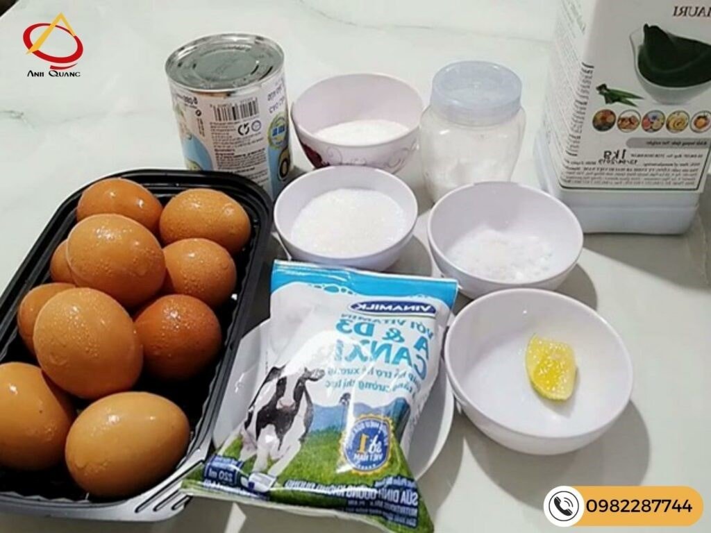 Nguyên liệu tươi ngon cho món bánh flan nướng
