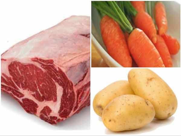 Nguyên liệu tươi ngon cho món cách nấu bò hầm khoai tây chuẩn vị