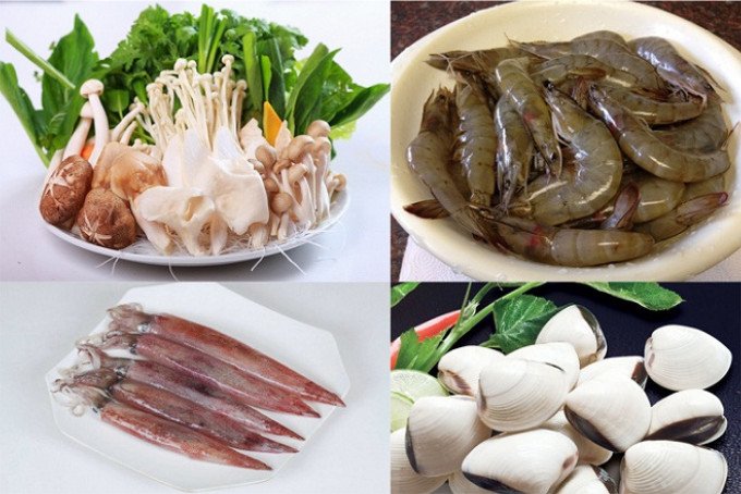 Nguyên liệu tươi ngon cho món cách nấu lẩu hải sản