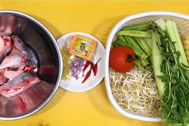 Nguyên liệu tươi ngon cho món canh chua cá hú