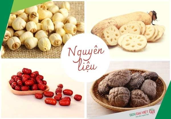 Nguyên liệu tươi ngon cho món canh củ sen táo đỏ bổ dưỡng