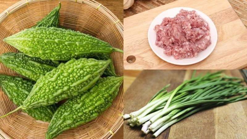 Nguyên liệu tươi ngon cho món canh khổ qua nhồi thịt