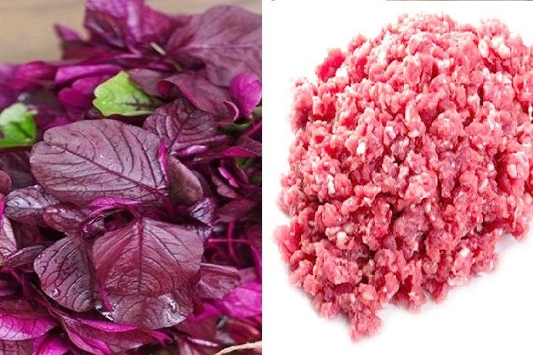 Nguyên liệu tươi ngon cho món canh rau dền thịt băm