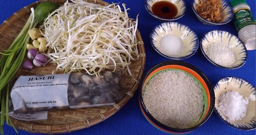 Nguyên liệu tươi ngon cho món cháo hàu bổ dưỡng