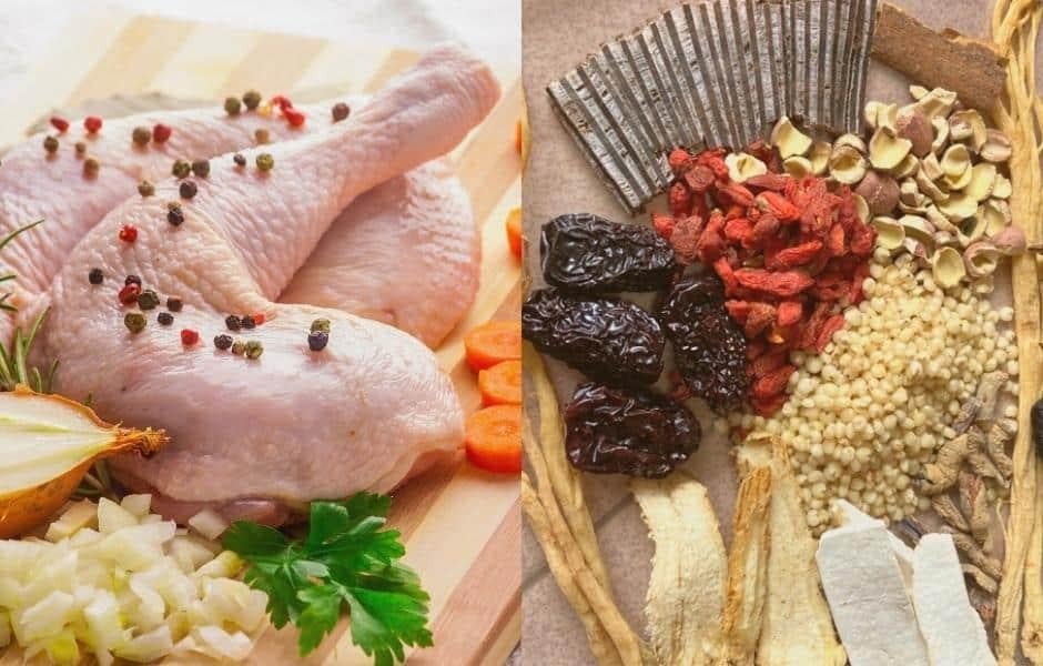 Nguyên liệu tươi ngon cho món vịt tiềm thuốc bắc