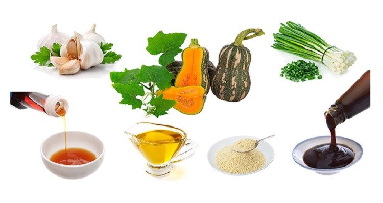 Nguyên liệu tươi ngon chuẩn bị cho món bí đỏ xào