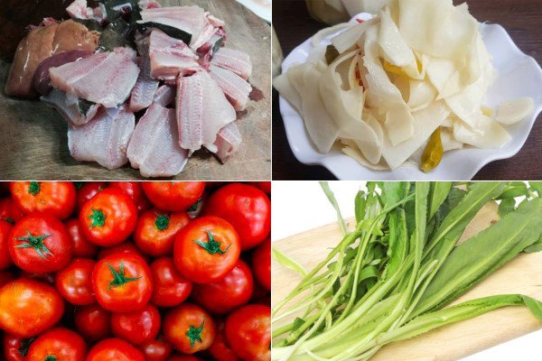 Bí Quyết Cách Nấu Lẩu Cá Đuối Ngon Chuẩn Vị Tại Nấu Chuẩn Ăn Ngon Nguyên liệu tươi ngon chuẩn bị cho món lẩu cá đuối măng chua