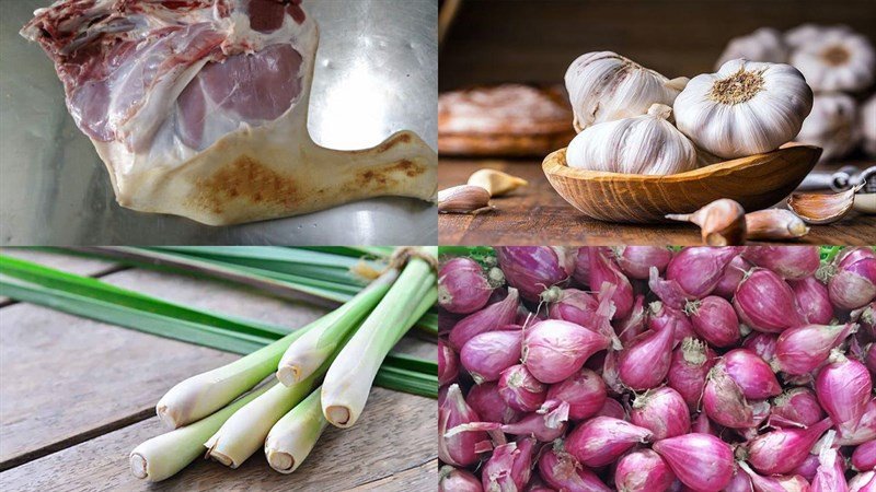 Cách Làm Thịt Dê Hấp Sả Thơm Ngon Chuẩn Vị Gia Đình Nguyên liệu tươi ngon chuẩn bị cho món thịt dê hấp sả