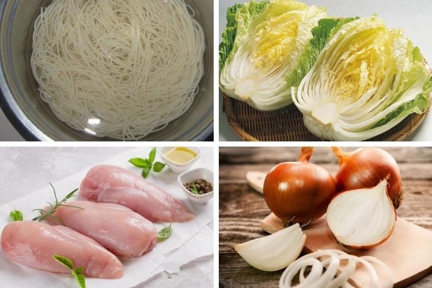 Nguyên liệu tươi ngon để chế biến mì somen cho bé 8 tháng cùng cải thảo