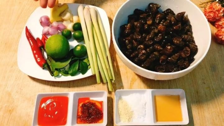 Nguyên liệu tươi ngon để chế biến món ốc đá xào sả ớt