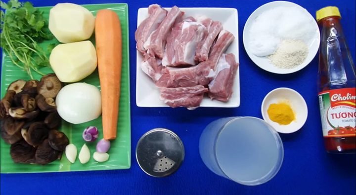 Nguyên liệu tươi ngon để nấu lagu bánh mì