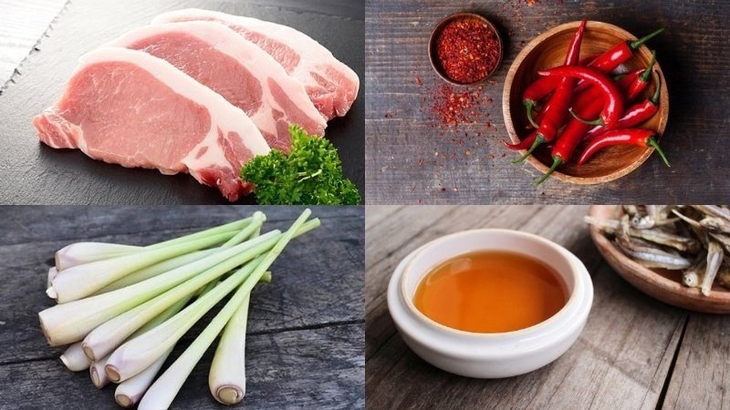 Nguyên liệu tươi ngon làm thịt lợn khô bằng nồi chiên không dầu