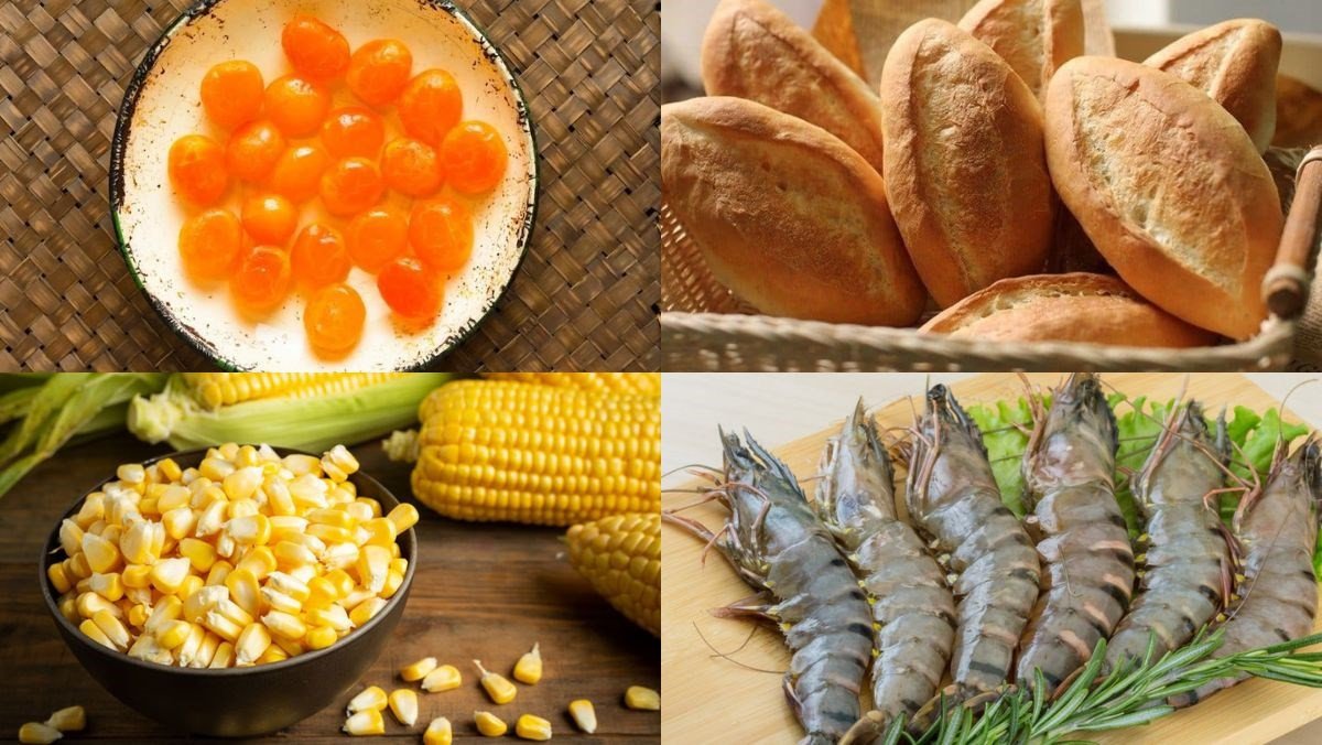 Nguyên liệu tươi ngon làm tôm sốt trứng muối