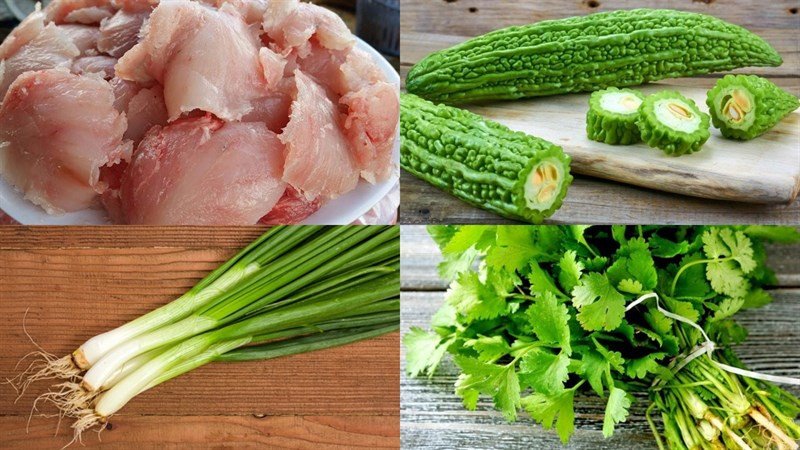Nguyên liệu tươi sạch để nấu canh cá thác lác khổ qua