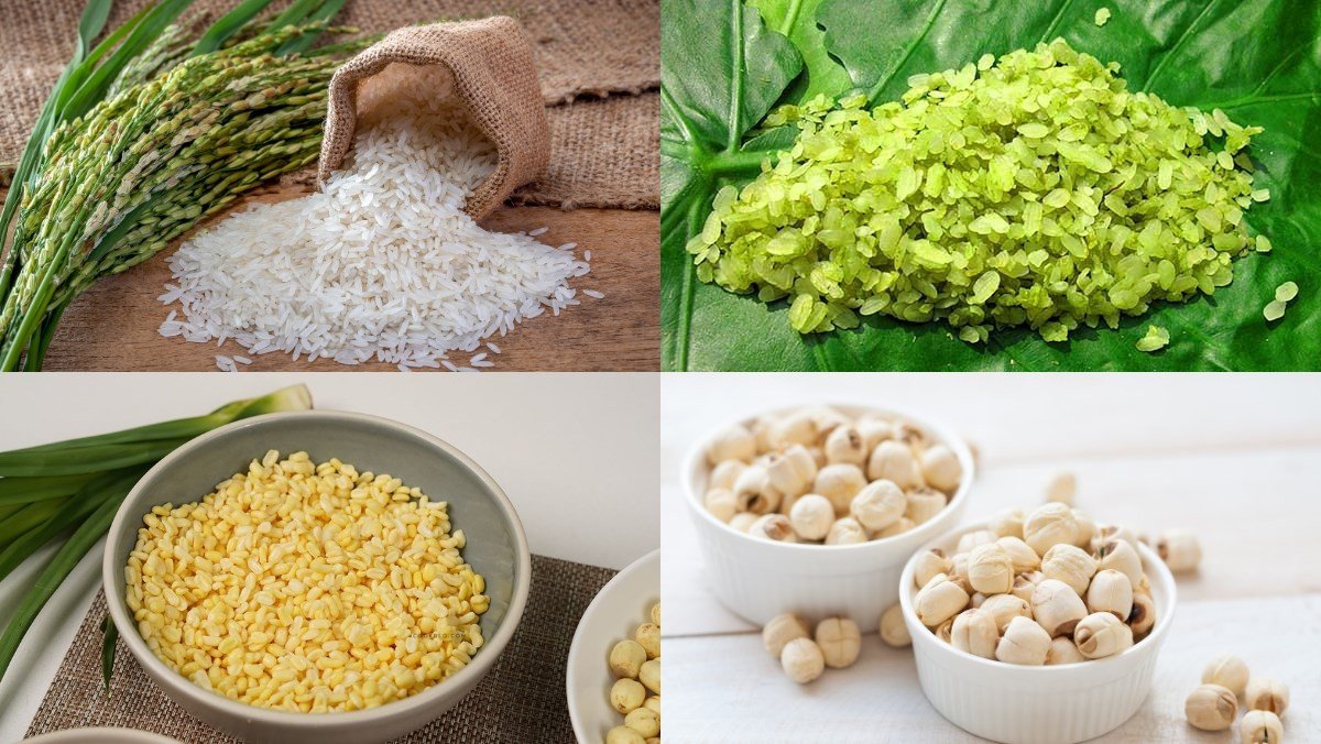 Nguyên liệu xôi cốm khô bằng nồi cơm điện