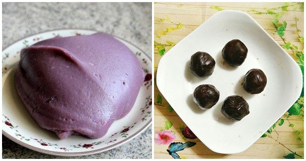 Nhân đậu đỏ làm bánh mochi