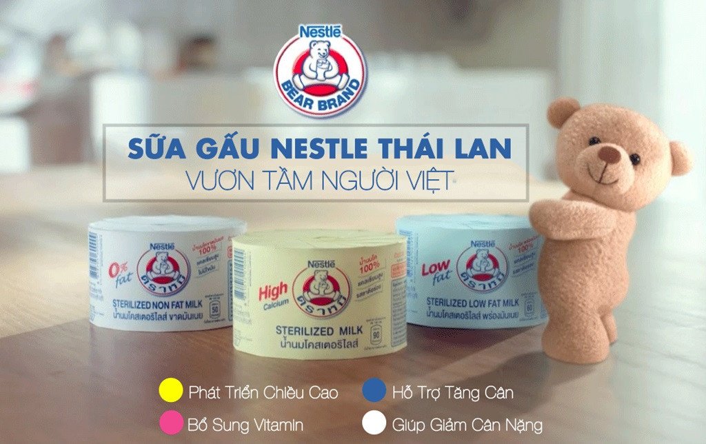 Nhiều người không biết sữa gấu Nestle Thái Lan bán ở đâu