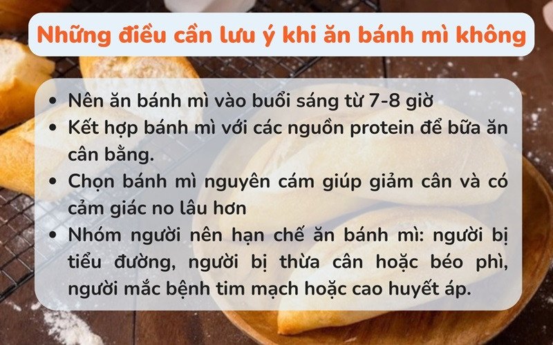 Những điều cần lưu ý khi ăn bánh mì
