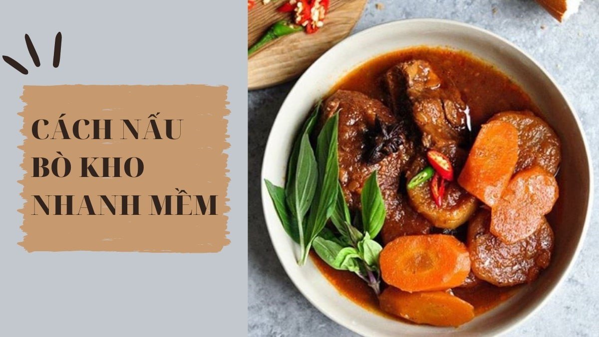 Nồi áp suất giúp nấu bò kho mau mềm tiết kiệm thời gian