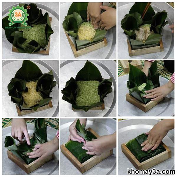 Nồi bánh chưng đang được luộc trên bếp củi truyền thống