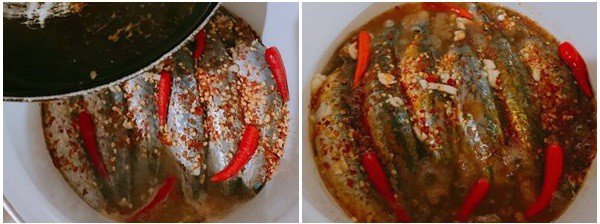Nồi cá nục kho dưa chua đang sôi