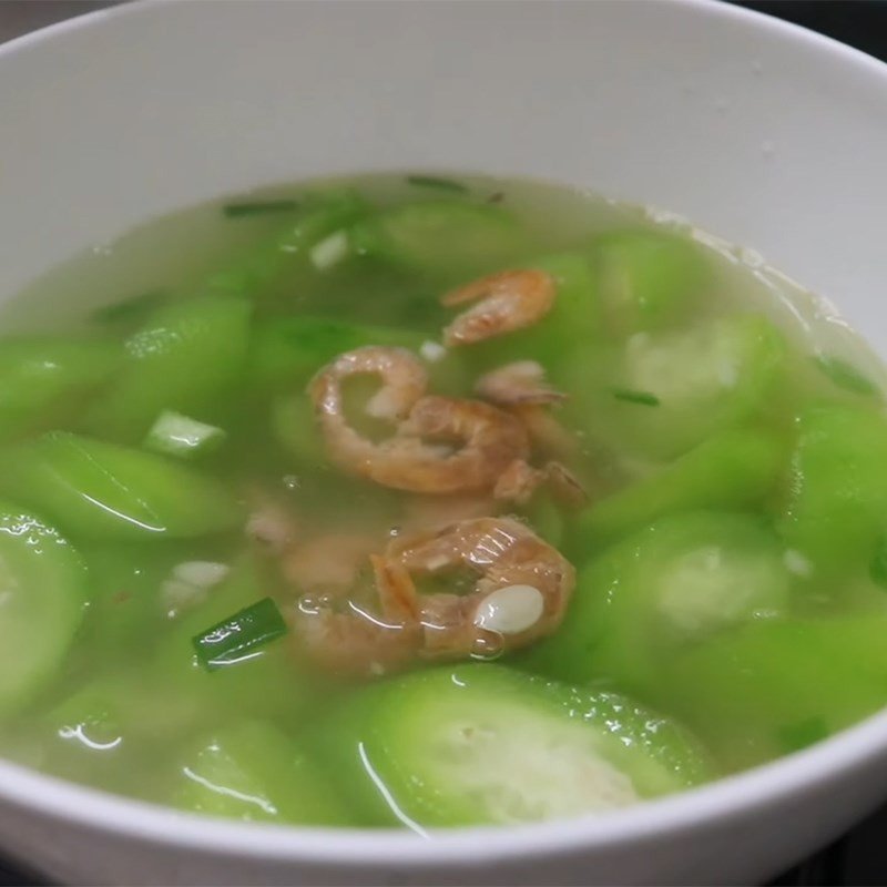 Nồi canh mướp nấu tôm khô thơm ngon