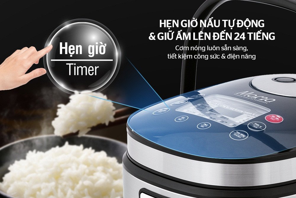 Nồi cơm điện hiện đại giúp nấu xôi bắp Mỹ nhanh chóng và tiện lợi hơn