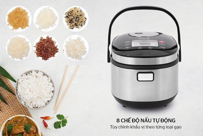 Nồi cơm điện tử có chức năng chọn nấu cơm theo loại gạo phù hợp