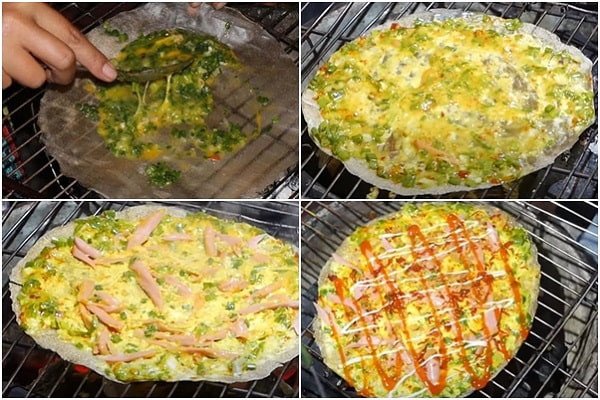 Nướng bánh tráng bằng bếp than hồng, hương vị truyền thống cho việc kinh doanh