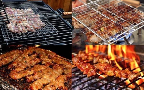 Nướng thịt heo rừng trên vỉ than