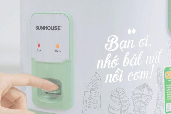 Nút bấm chế độ nấu trên nồi cơm điện cơ
