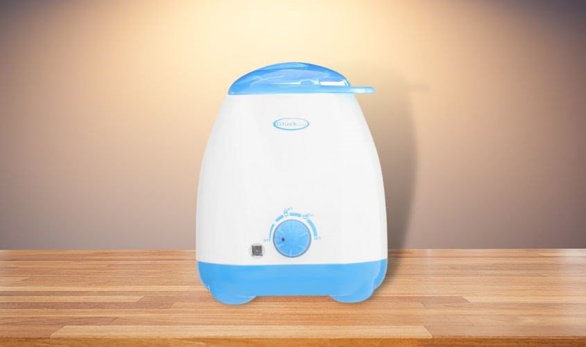 Pha bột ăn dặm HiPP với sữa mẹ đã hâm nóng bằng máy Gluck Baby