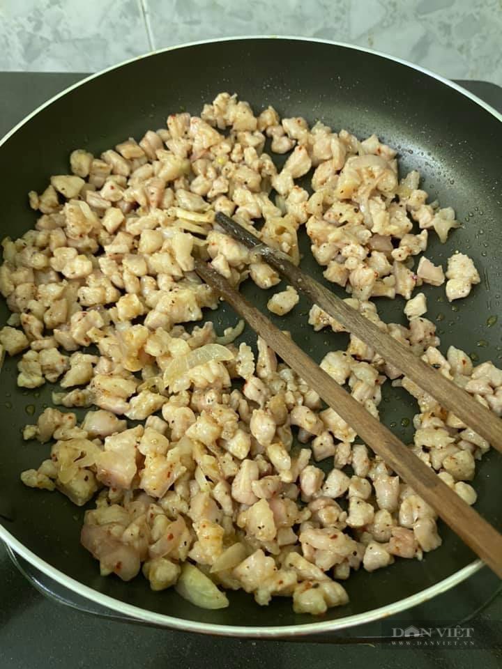 Phi hành và xào thịt heo