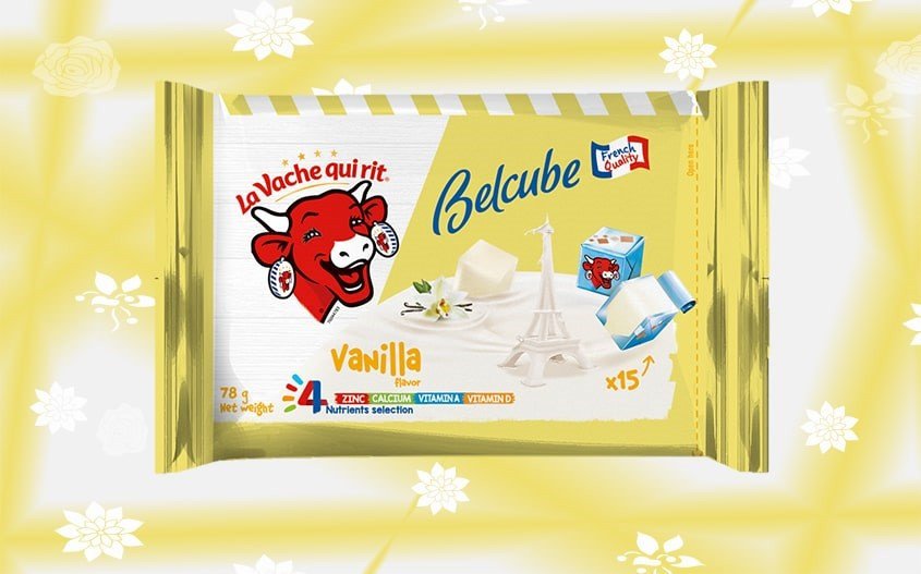 Phô mai Con Bò Cười BelCube vị vani giúp cân bằng huyết áp