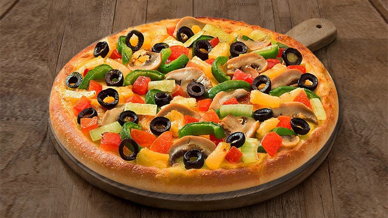 Pizza rau củ tươi ngon
