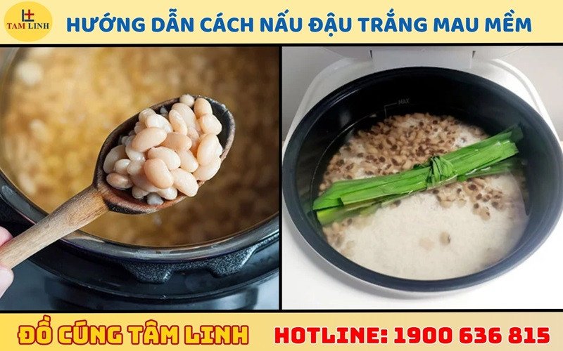 Quy trình nấu đậu trắng mau mềm cho món chè cúng thôi nôi