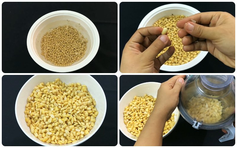 Quy trình ngâm đậu nành để làm tàu hủ ky tại nhà