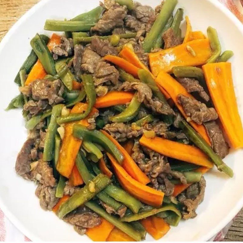 Rau tiến vua xào thịt bò giòn ngon