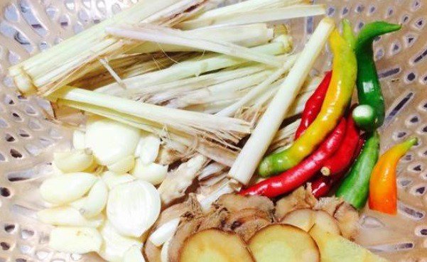 Riềng, tỏi, sả đã được sơ chế