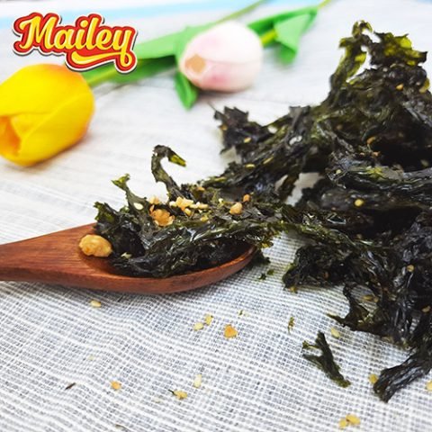 Rong biển cháy tỏi giòn rụm