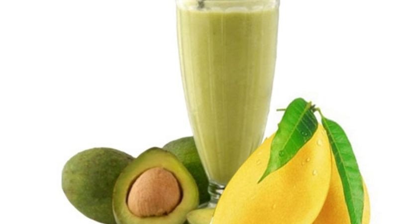 sinh tố bơ xoài nhiệt đới ít calo
