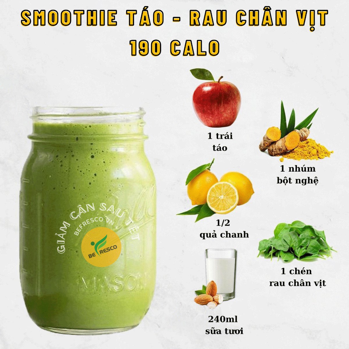 Smoothie xoài yến mạch kiểm soát calo