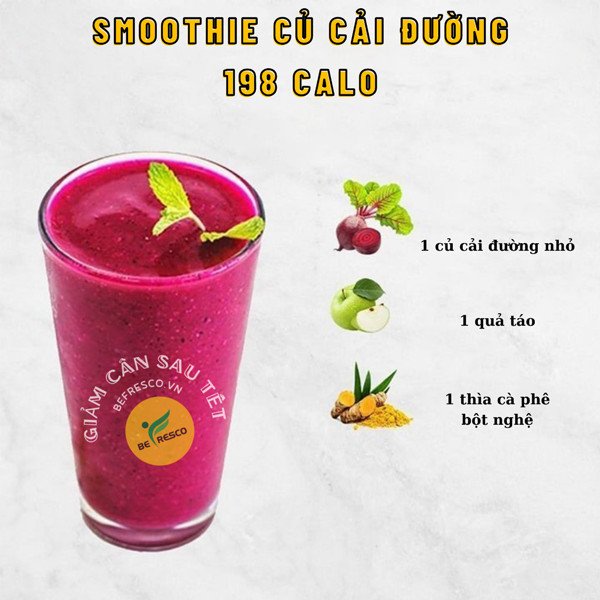 Smoothie yến mạch trái cây ít calo