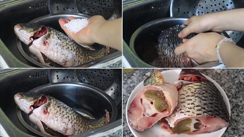 Sơ chế cá chép tươi sống trước khi nấu lẩu
